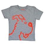 Tintti T-paita harmaa/punainen Milou  koko 2 vuotiaille  