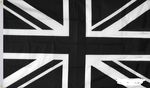 Ison Britannian Union jack musta  lippu      