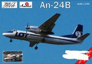  Antonov An-24B Polish/DDR airlines   1/144  pienoismalli   