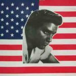 USA lippu Elvis Presley  kuvalla    