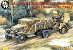 GAZ AA panssaroitu ajoneuvo ja Flak 38 It tykki 1941  suomi versio  1/72 