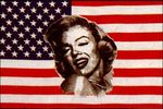 USA lippu Marilyn Monroe kuvalla