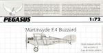 Martinsyde F 4 Buzzard  1/72  pienoismalli    suomi   