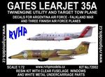 Gates Learjet 35 A TT  1/72 lentokone suomi  